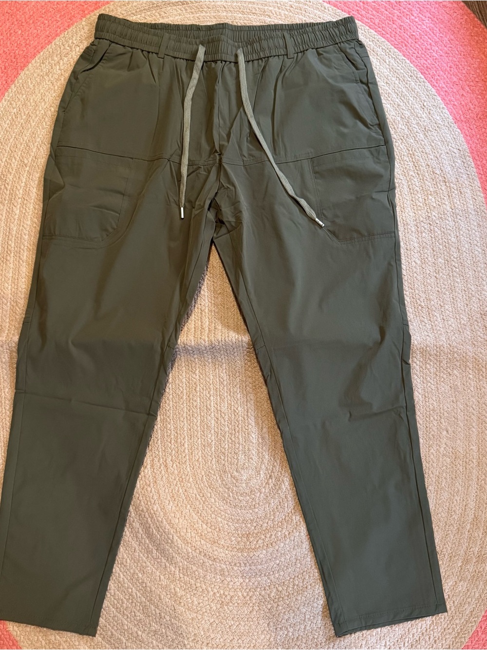 Men's Olive Green Drawstring Pants